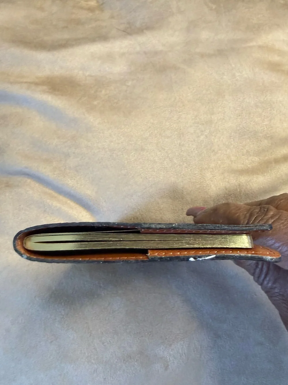 Vintage Louis Vuitton LV Monogram Canvas Simple Checkbook Wallet w/Insert